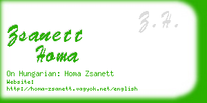 zsanett homa business card